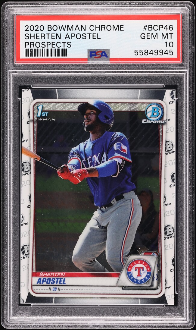 2020 Bowman Chrome Sherten Apostel PROSPECT #BCP-46 PSA 10 GEM MINT