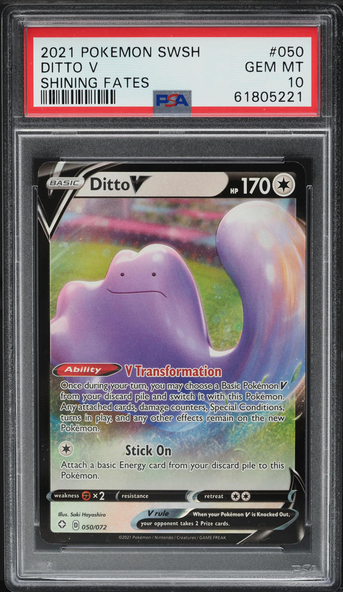 2021 Pokemon Sword & Shield Shining Fates Ditto V #50 PSA 10 GEM