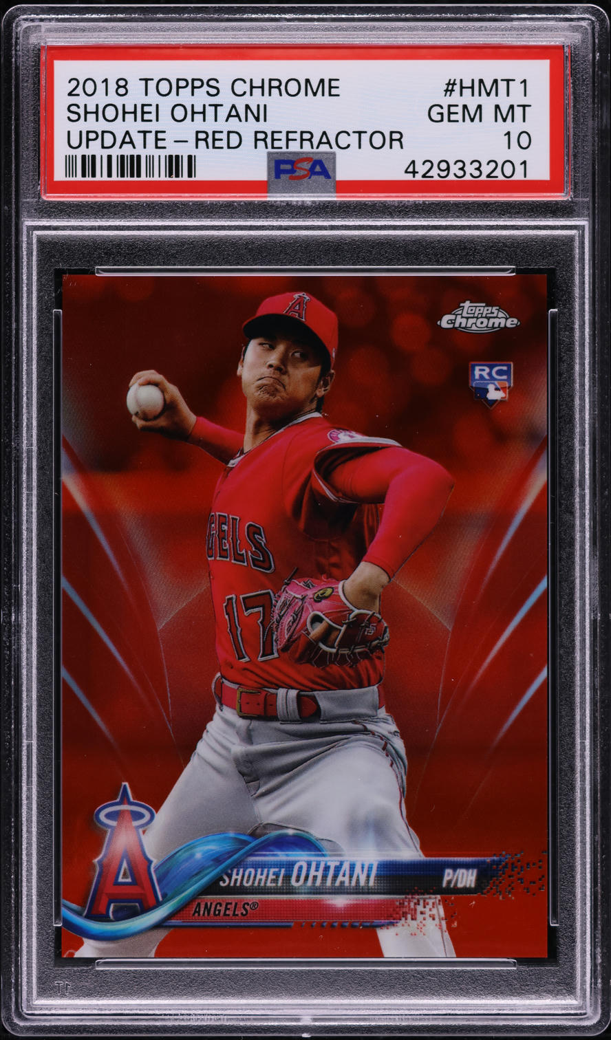 2018 Topps Chrome Update Red Refractor Shohei Ohtani ROOKIE /25