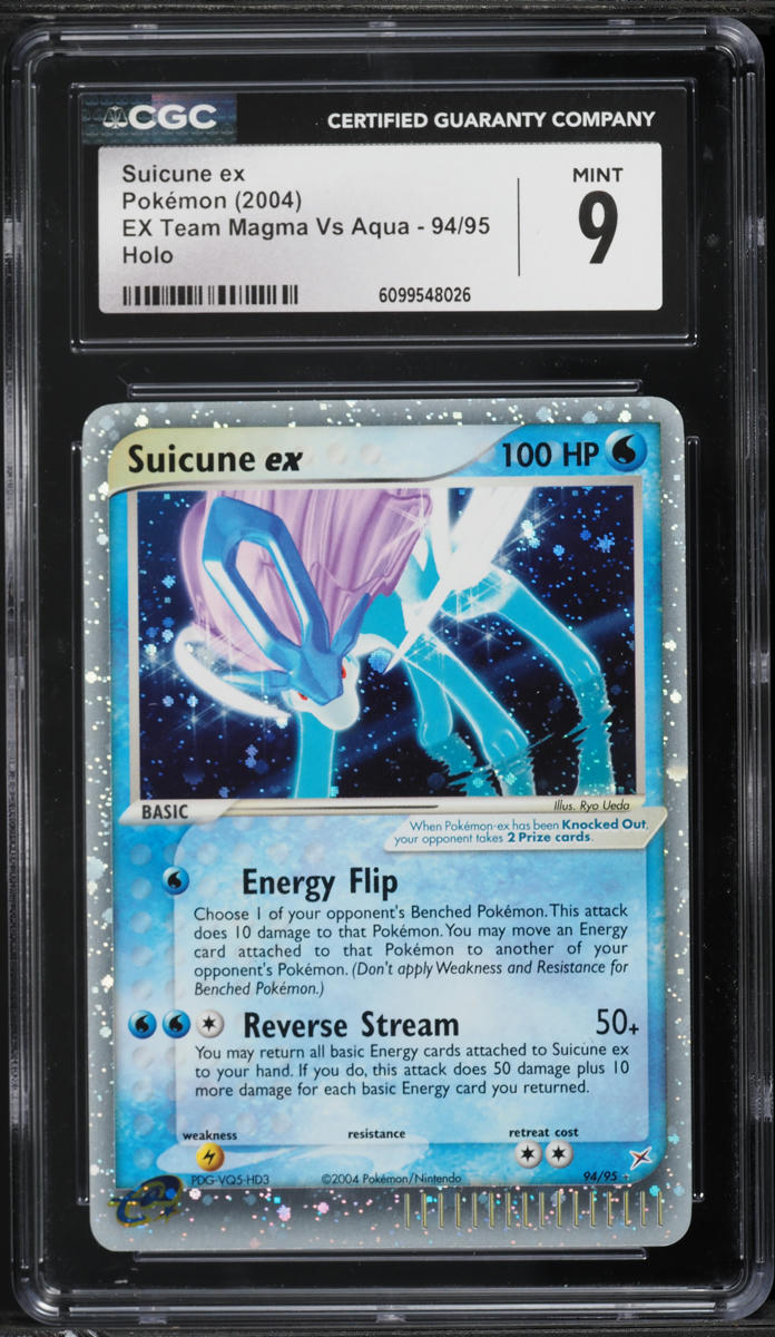 2004 Pokemon EX Team Magma Vs Aqua Holo Suicune ex #94 CGC 9 MINT