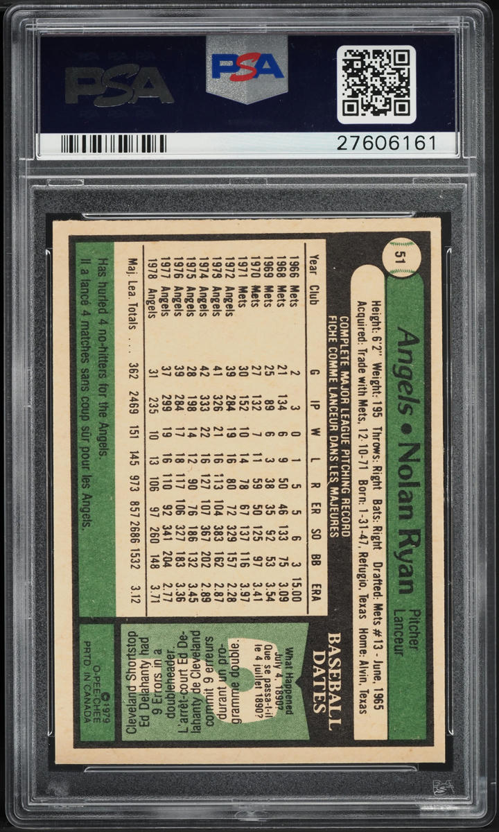 1979 O-Pee-Chee Nolan Ryan #51 PSA 9 MINT