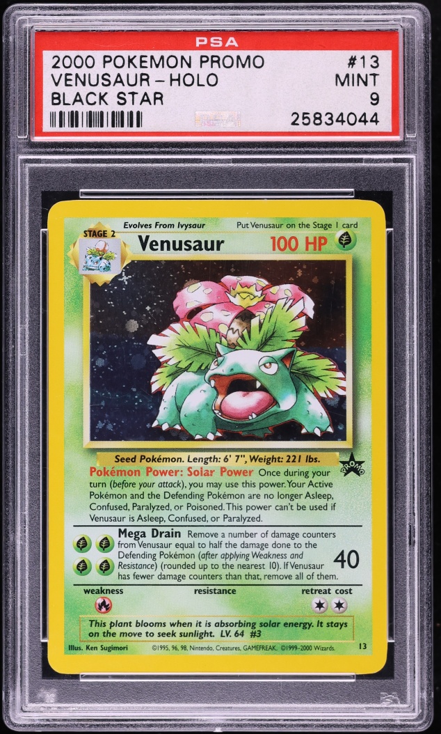 2000 Pokemon Black Star Promo Holo Venusaur #13 PSA 9 MINT