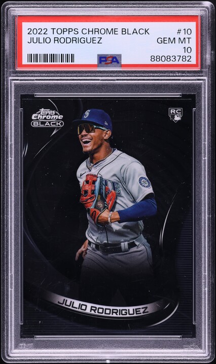 2022 Topps Chrome Sonic SP Julio Rodriguez ROOKIE #222 PSA 9