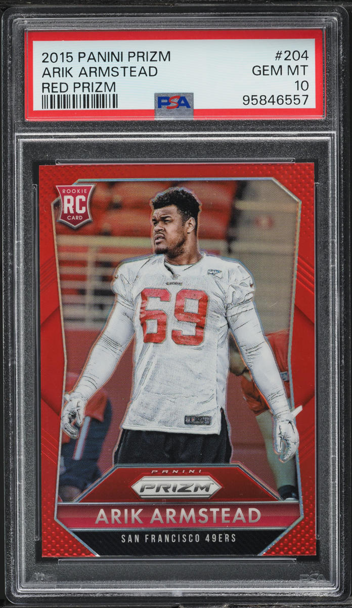 2015 Panini Prizm Red Arik Armstead ROOKIE #204 PSA 10 GEM MINT