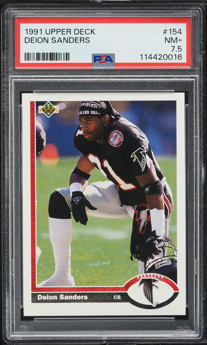 1991 Upper Deck Football Deion Sanders #154 PSA 7.5 NRMT+