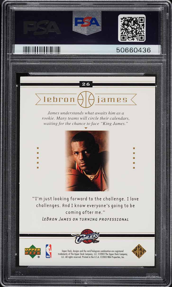 2003 Upper Deck Box Set LeBron James ROOKIE #26 PSA 8 NM-MT