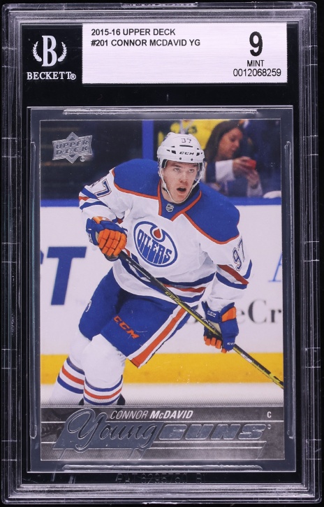 2015 Upper Deck Young Guns Connor McDavid ROOKIE #201 BGS 9 MINT