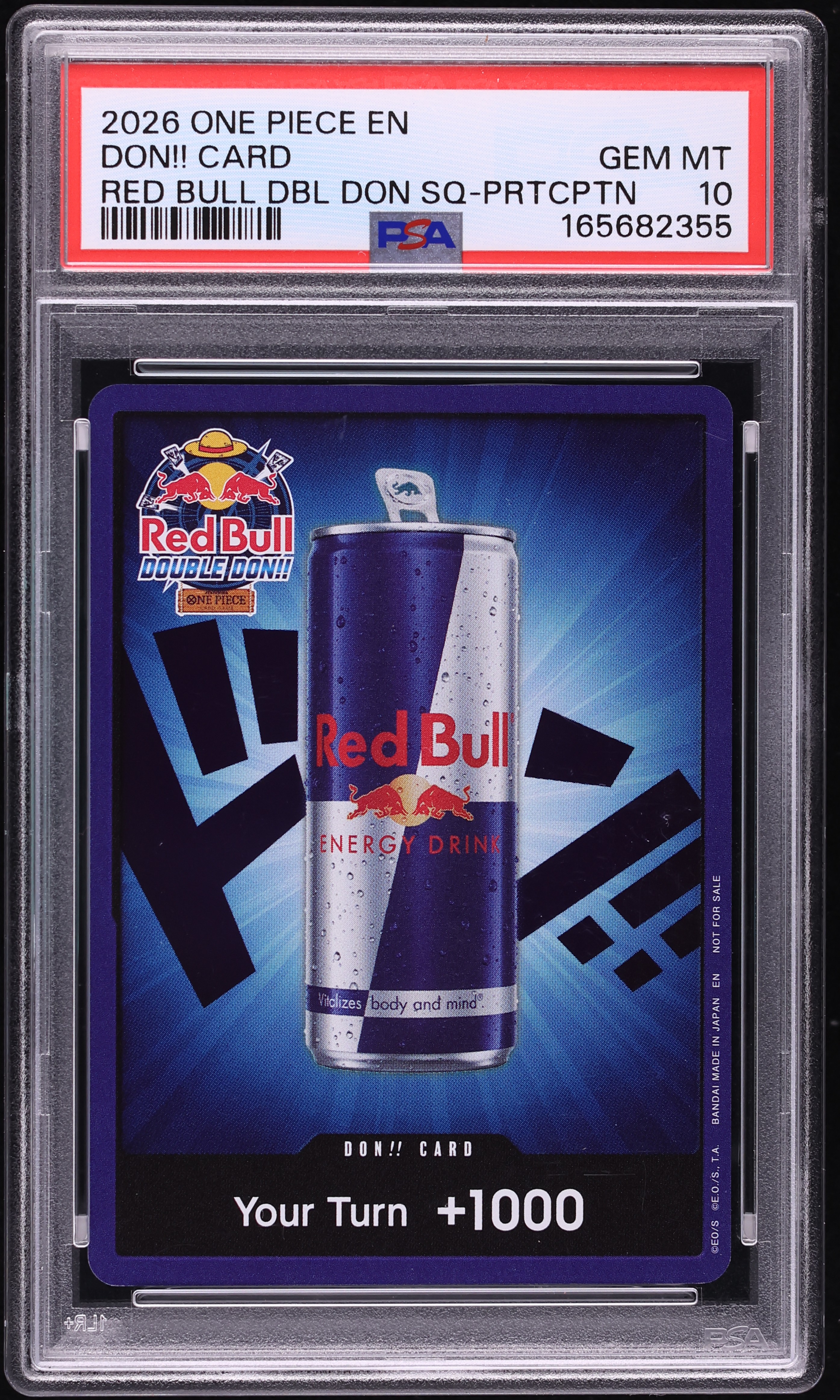 2026 One Piece Tournament Promo Red Bull Double Participation Don!! PSA 10 GEM MINT