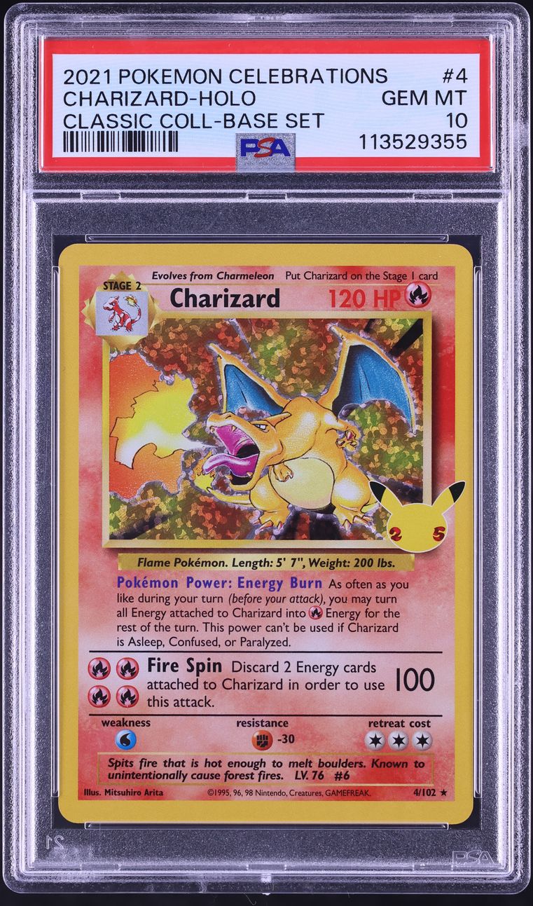 2021 Pokemon Sword & Shield Celebrations Classic Collection Holo Charizard #4 PSA 10 GEM MINT