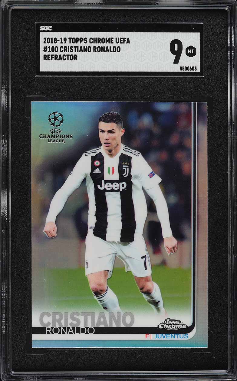 2018 Topps Chrome UEFA Blue Refractor Cristiano Ronaldo /150