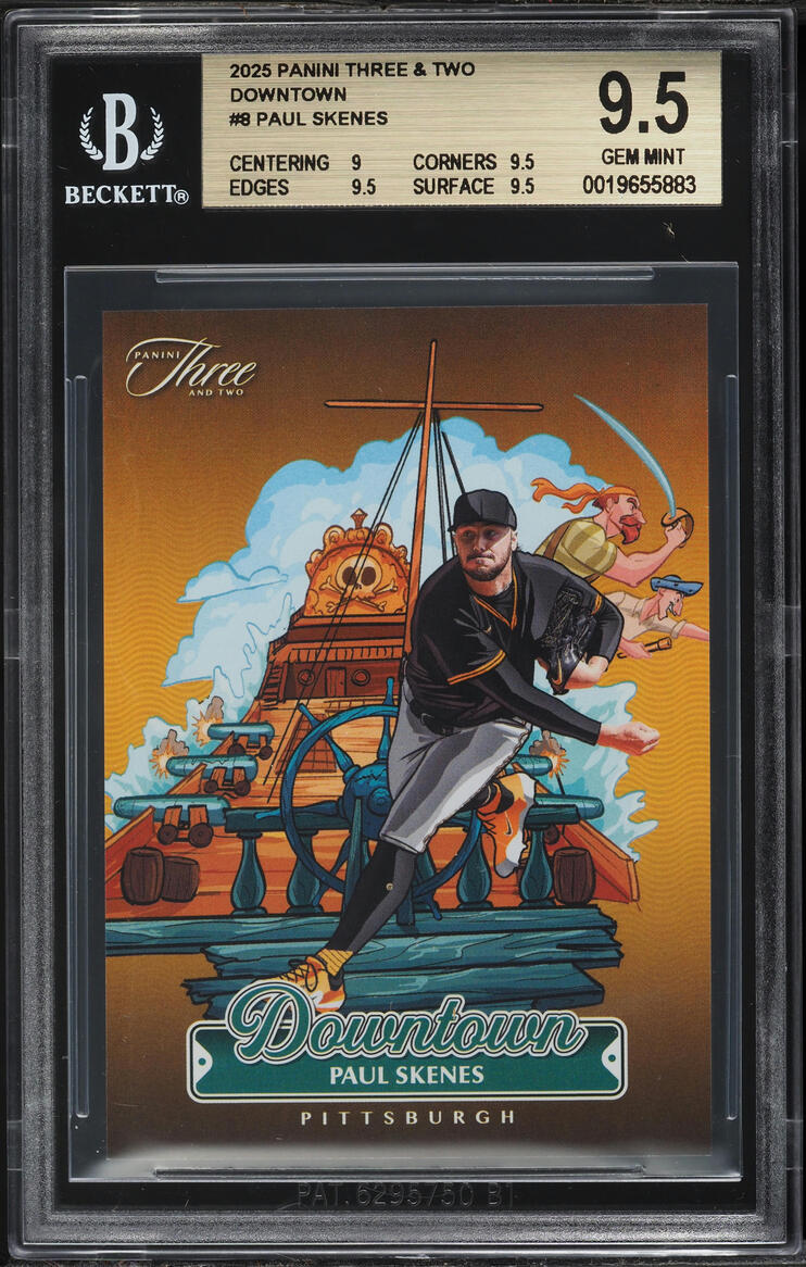 2025 Panini Three And Two Downtown Paul Skenes #8 BGS 9.5 GEM MINT