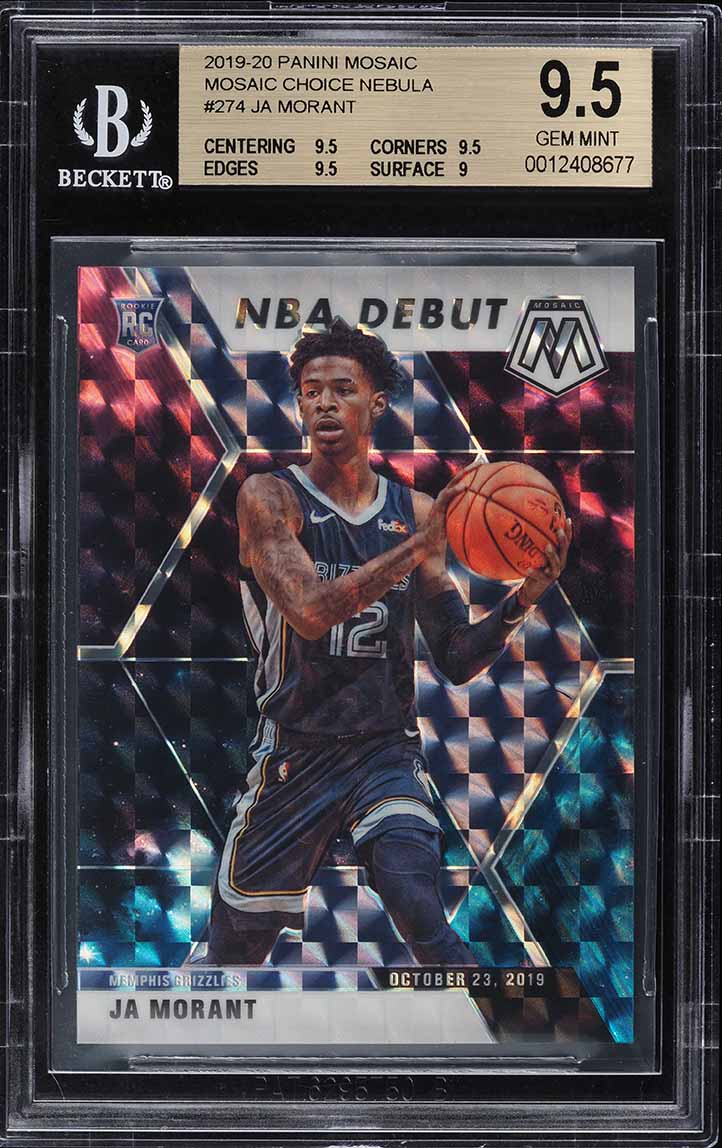 2019 Panini Mosaic Choice Nebula Ja Morant ROOKIE 1/1 #274 BGS 9.5