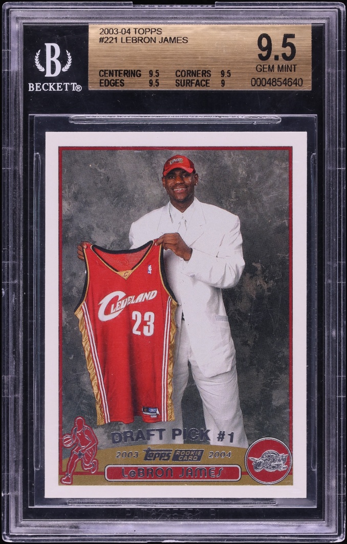 2003 Topps Basketball LeBron James ROOKIE #221 BGS 9.5 GEM MINT