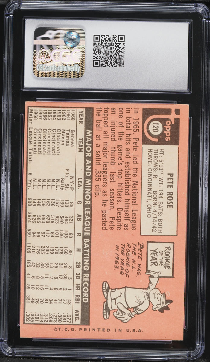 1969 Topps Pete Rose #120 CGC 4.5 VGEX+