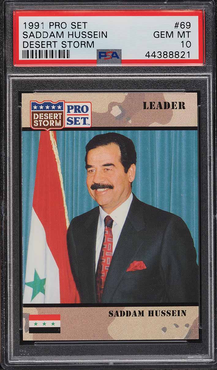 1991 Pro Set Desert Storm Saddam Hussein #69 PSA 10 GEM MINT