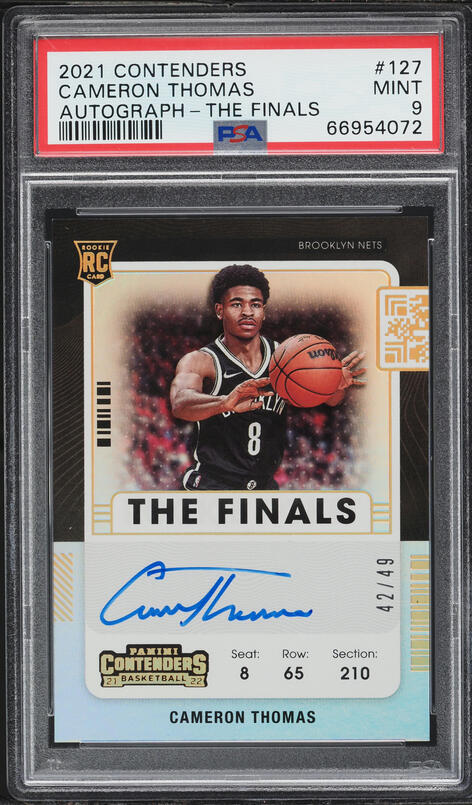 2021 Panini One And One Cameron Thomas ROOKIE PATCH AUTO /99 #RJ