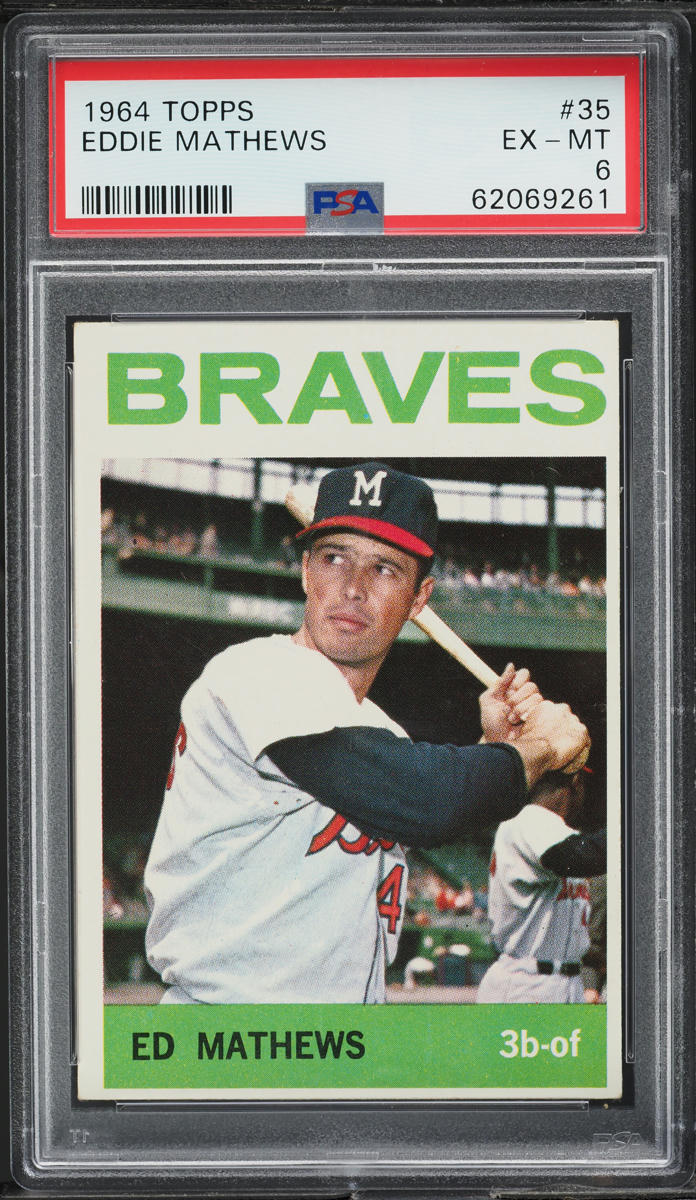 1964 Topps Eddie Mathews #35 PSA 6 EXMT