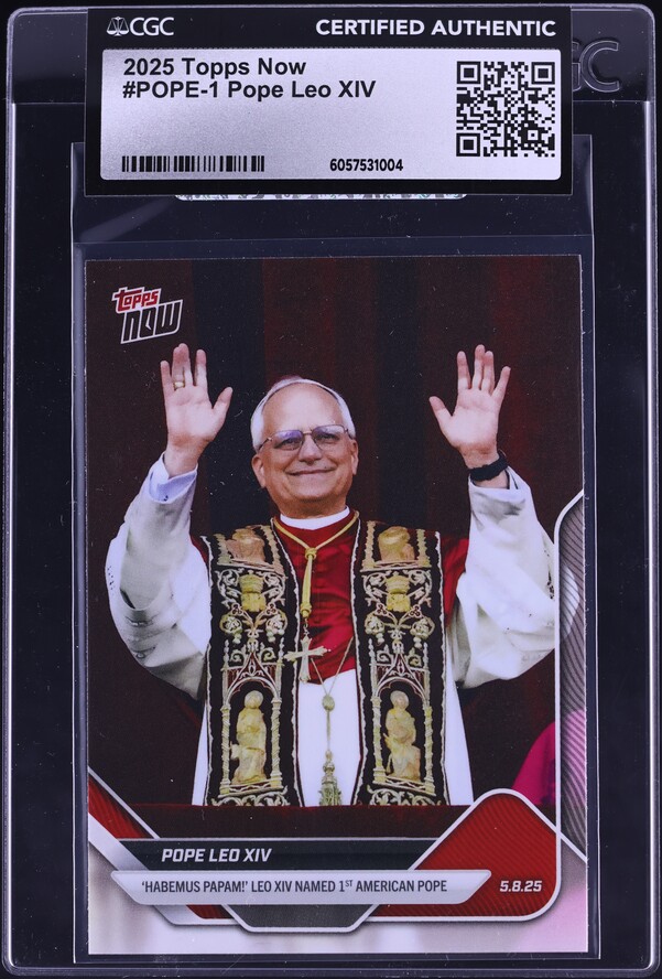 2025 Topps Now Pope Leo XIV #POPE-1 Trading Card - Graded Gem Mint