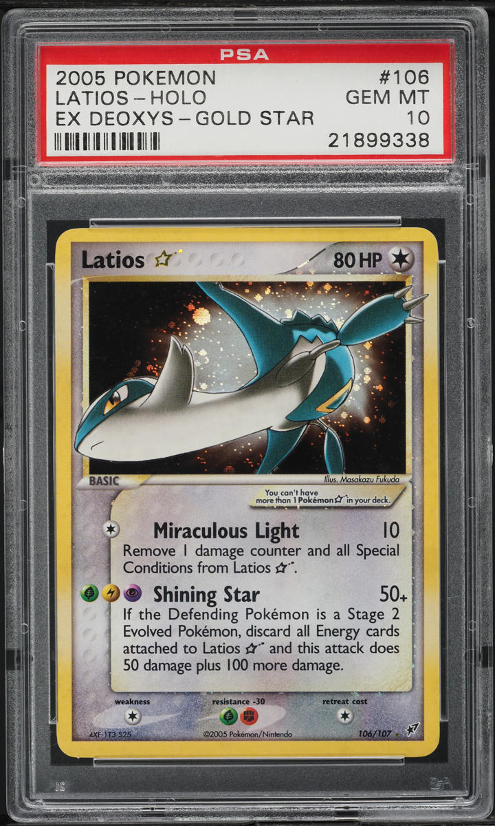 2005 Pokemon EX Deoxys Holo Latios Gold Star #106 PSA 10 GEM MINT