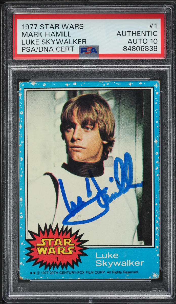 その他 Mark Hamill Auto starwars 1977 Topps Star Wars Luke Skywalker Mark Hamill AUTO DNA 10