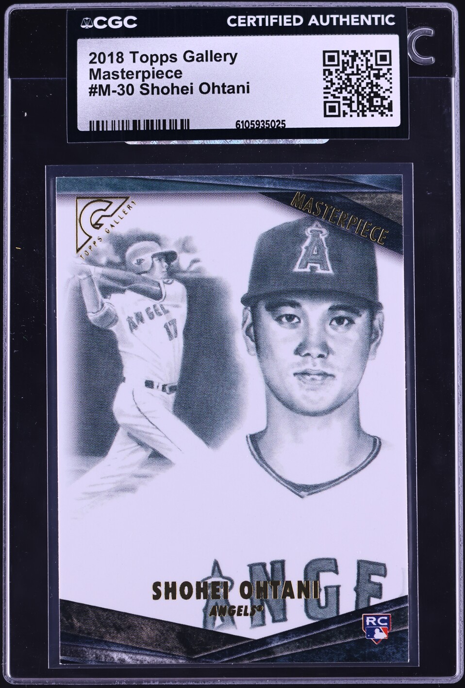 2018 Topps Gallery Masterpiece Shohei Ohtani ROOKIE #M-30 CGC AUTH