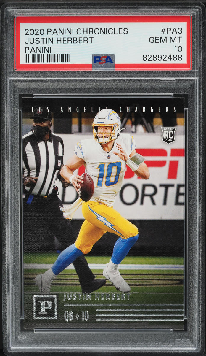 2020 Panini Chronicles Justin Herbert ROOKIE #PA-3 PSA 10 GEM MINT
