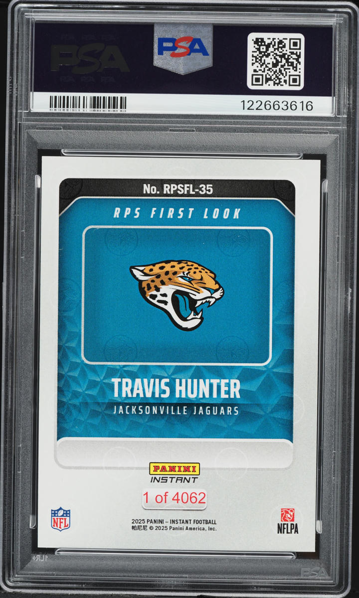 2025 Panini Instant NFL RPS First Look Travis Hunter ROOKIE #RPSFL-35 PSA 9 MINT