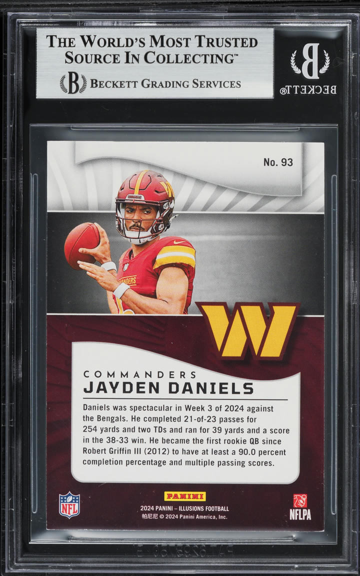 2024 Panini Illusions Jayden Daniels ROOKIE #93 BGS 8.5 NM-MT+