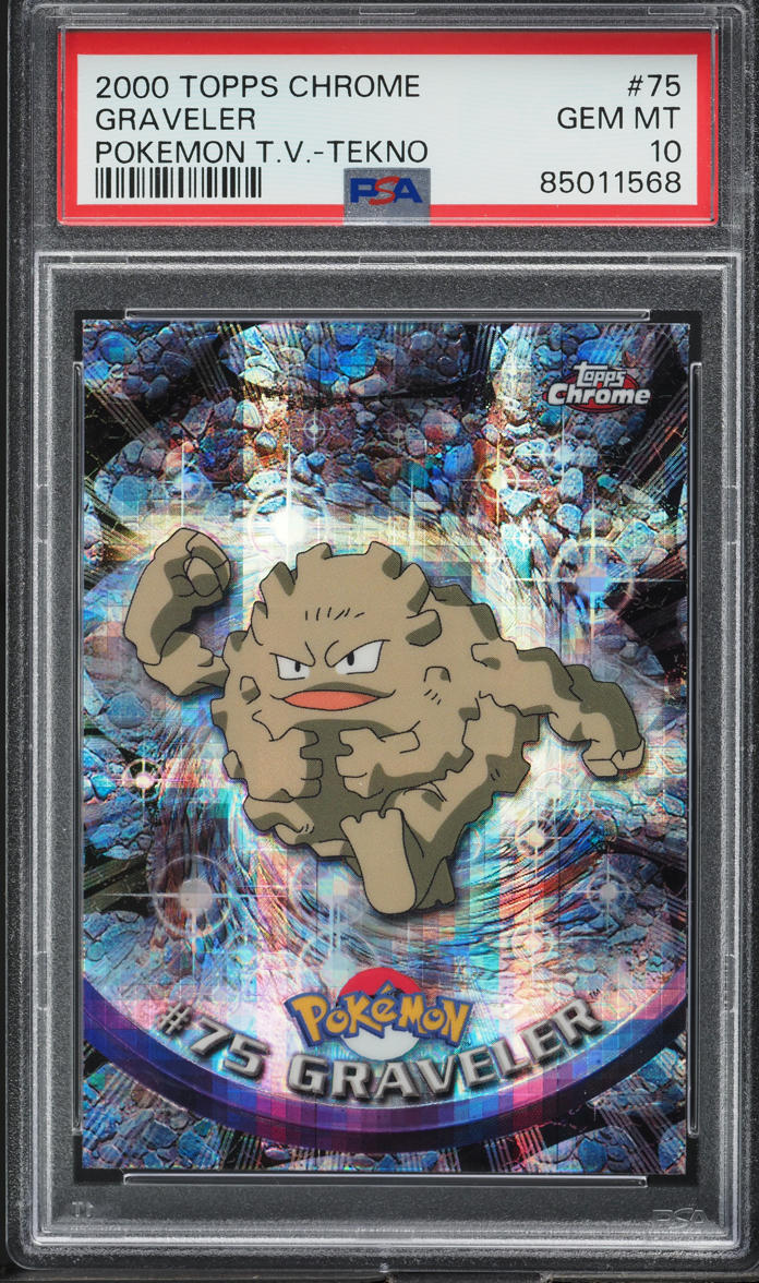 2000 Topps Chrome Pokemon Series 1 Tekno Graveler #75 PSA 10 GEM MINT