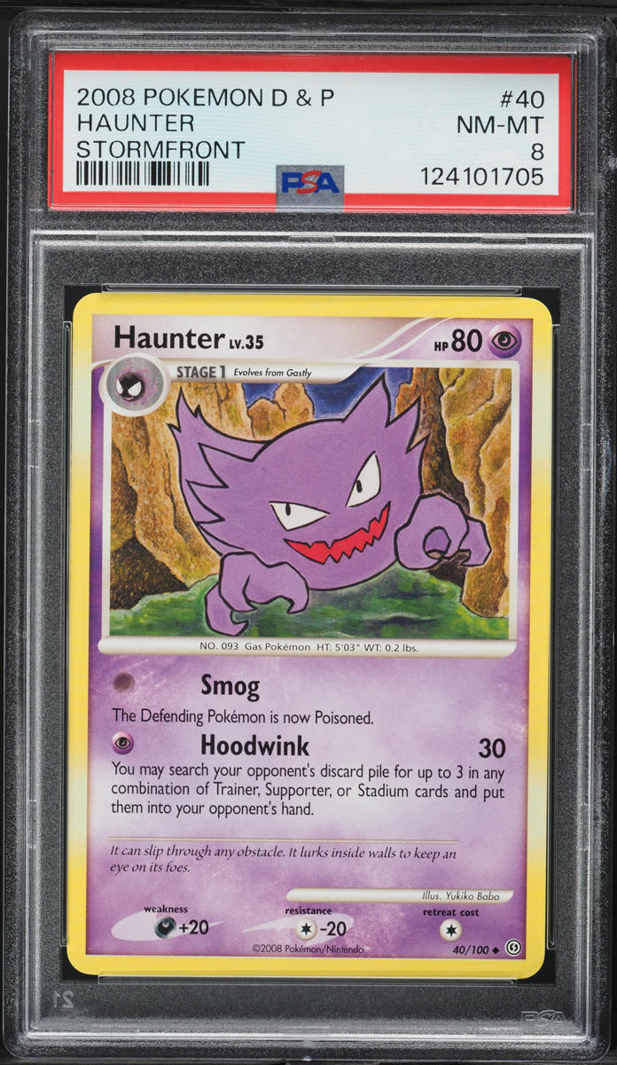 2008 Pokemon Diamond & Pearl Stormfront Haunter #40 PSA 8 NM-MT