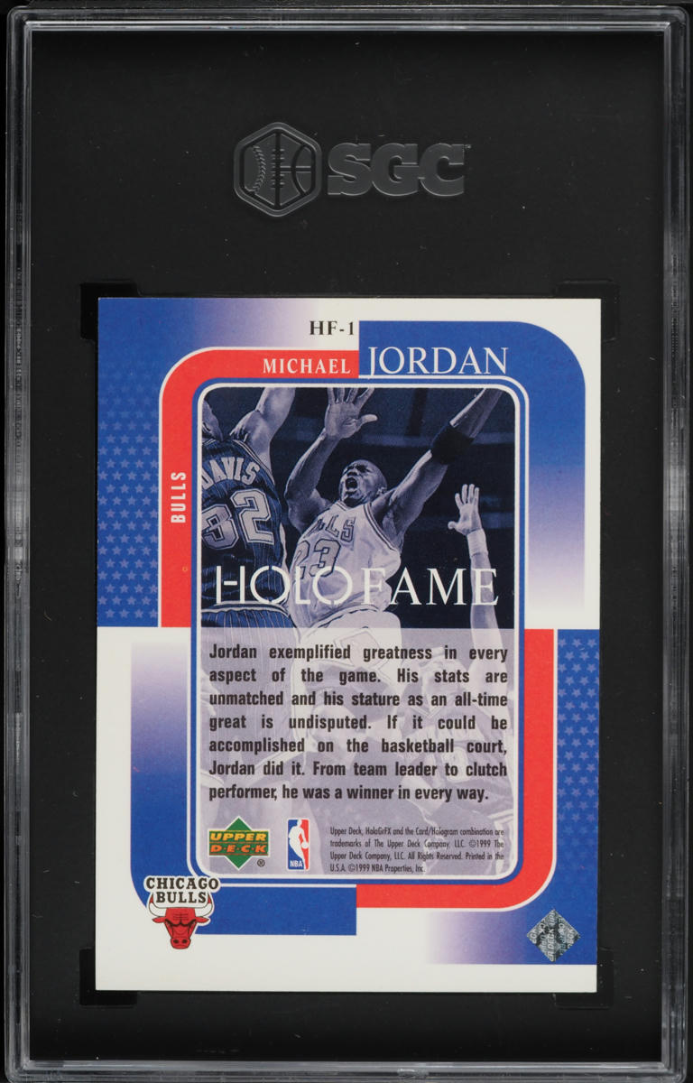 1999 Upper Deck HoloGrFX Holofame Michael Jordan #HF-1 SGC 9 MINT