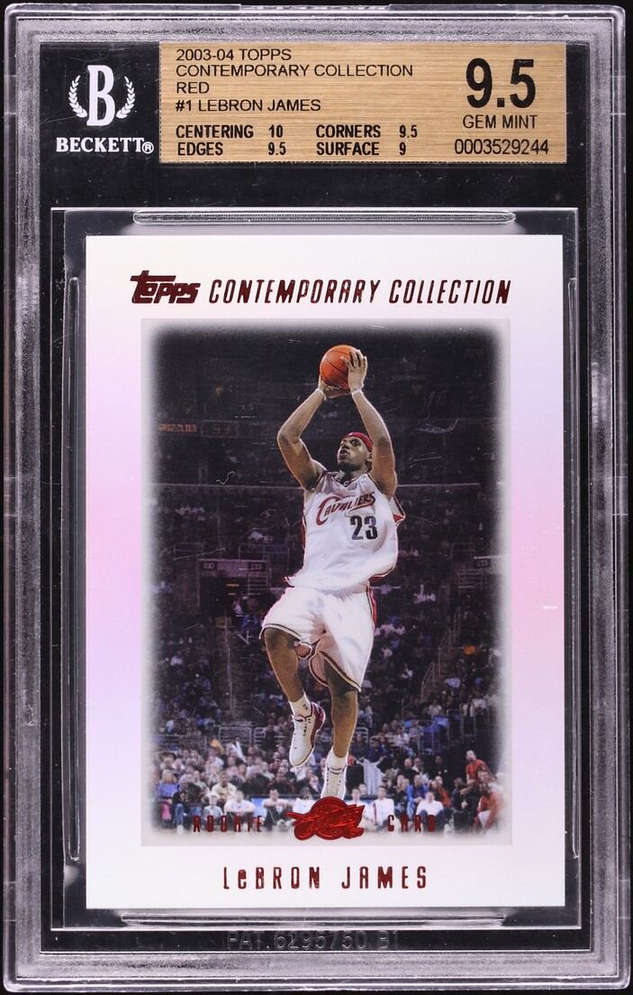 2003 Topps Contemporary Collection Red LeBron James ROOKIE /225 #1