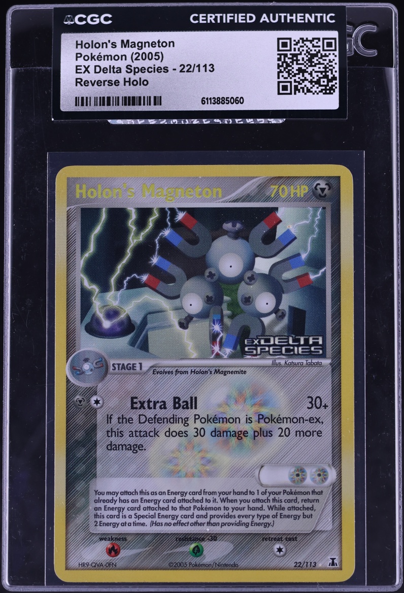 2005 Pokemon EX Delta Species Reverse Holo Holon's Magneton #22 CGC AUTH