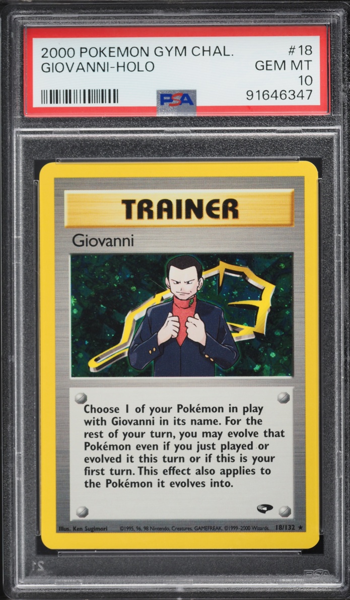 2000 Pokemon Gym Challenge Holo Giovanni #18 PSA 10 GEM MINT