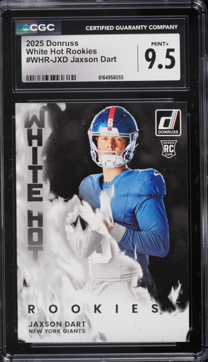 2025 Donruss White Hot Jaxson Dart ROOKIE #WHR-JXD CGC 9.5 MINT+