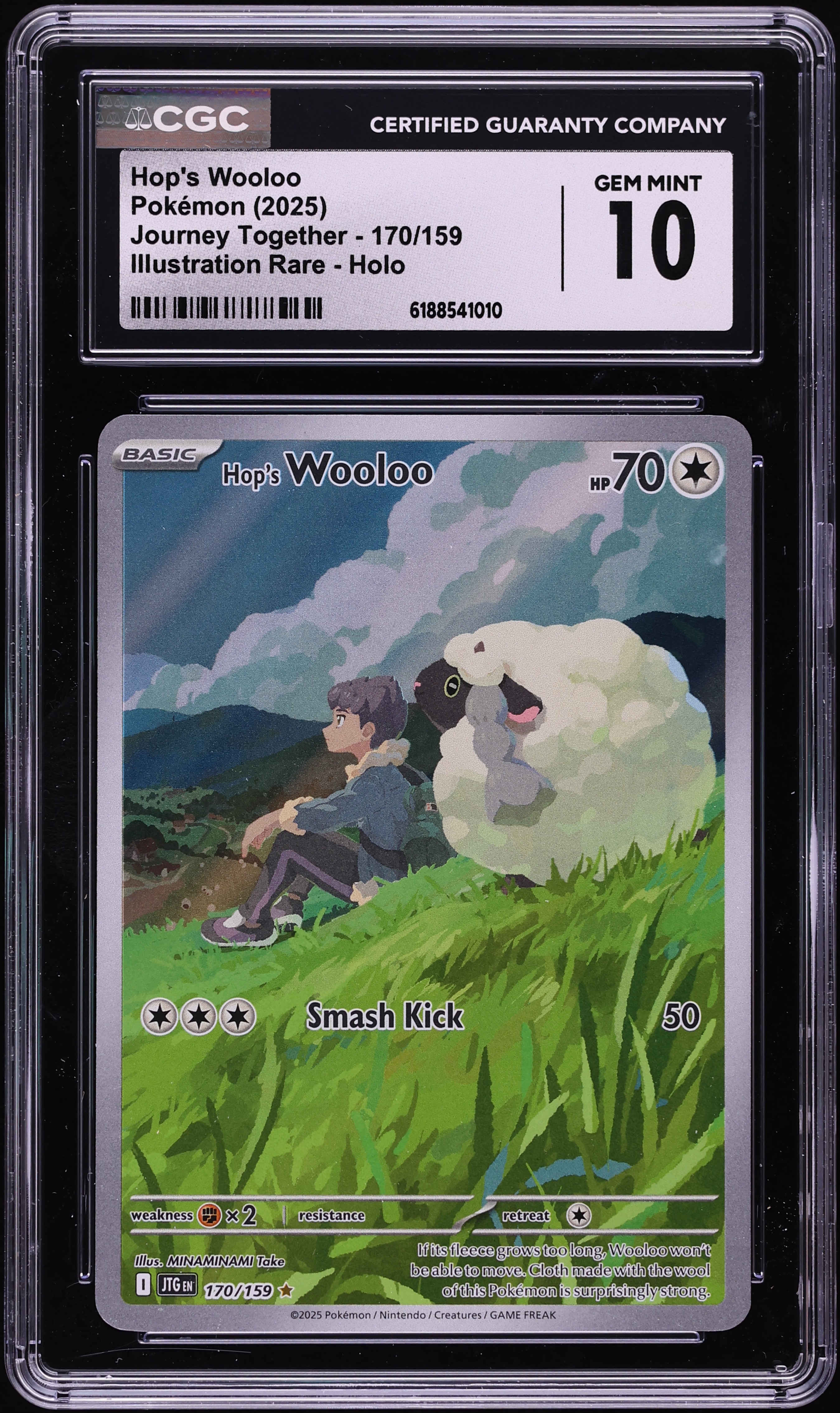 2025 Pokemon Scarlet & Violet Journey Together IR Hop's Wooloo #170 CGC 10 GEM MINT