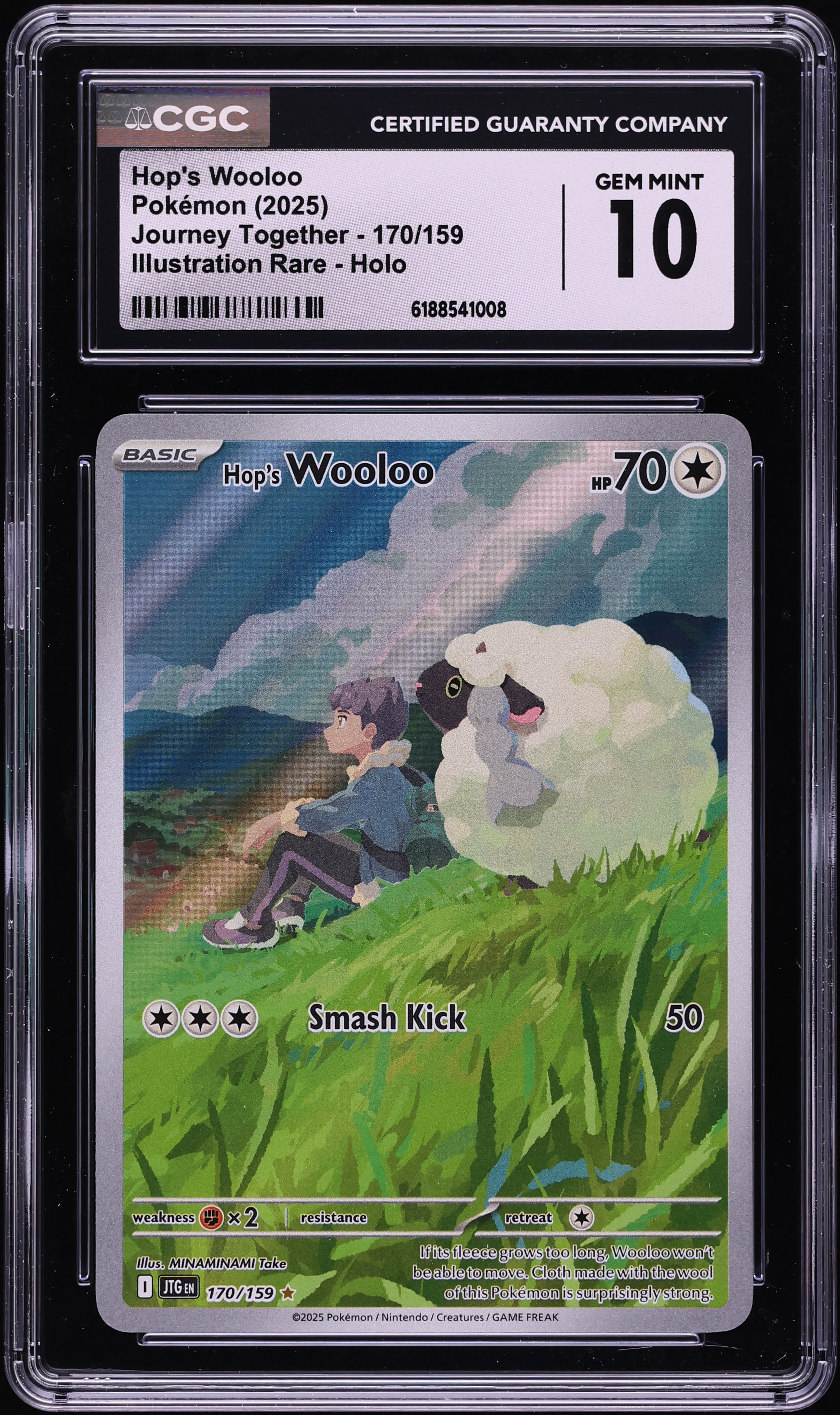 2025 Pokemon Scarlet & Violet Journey Together IR Hop's Wooloo #170 CGC 10 GEM MINT
