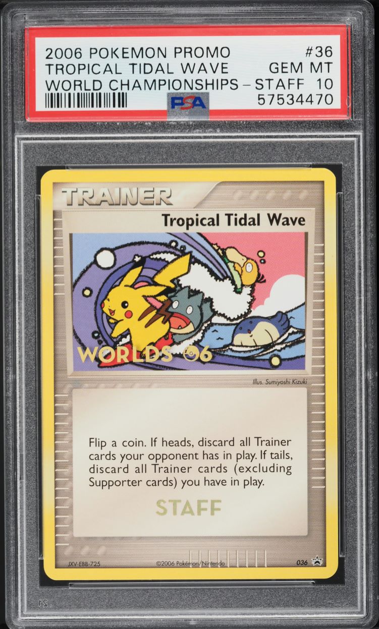 2006 Pokemon World Championships Promo Staff Tropical Tidal Wave #36 PSA 10 GEM
