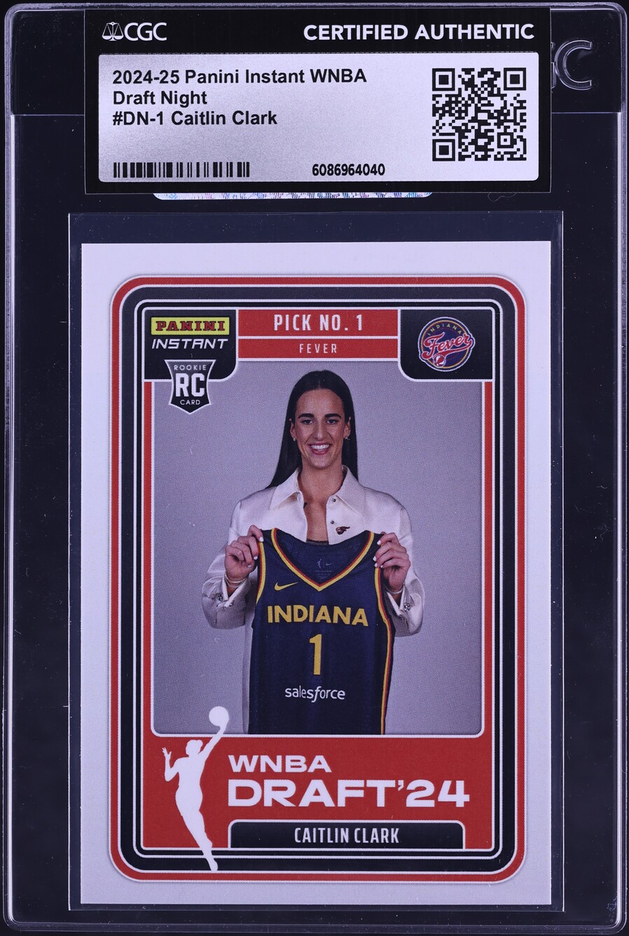 2024 Panini Instant WNBA Draft Night Caitlin Clark ROOKIE #DN-1 CGC AUTH