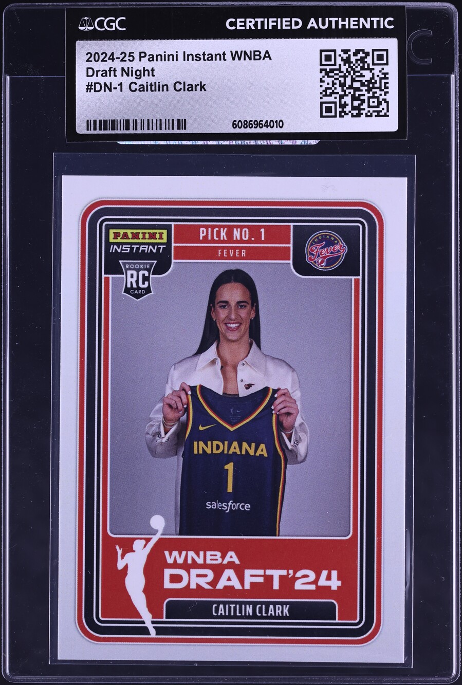 2024 Panini Instant WNBA Draft Night Caitlin Clark ROOKIE #DN-1 CGC AUTH