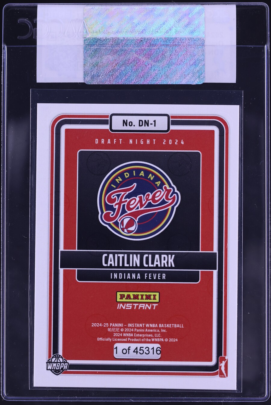 2024 Panini Instant WNBA Draft Night Caitlin Clark ROOKIE #DN-1 CGC AUTH