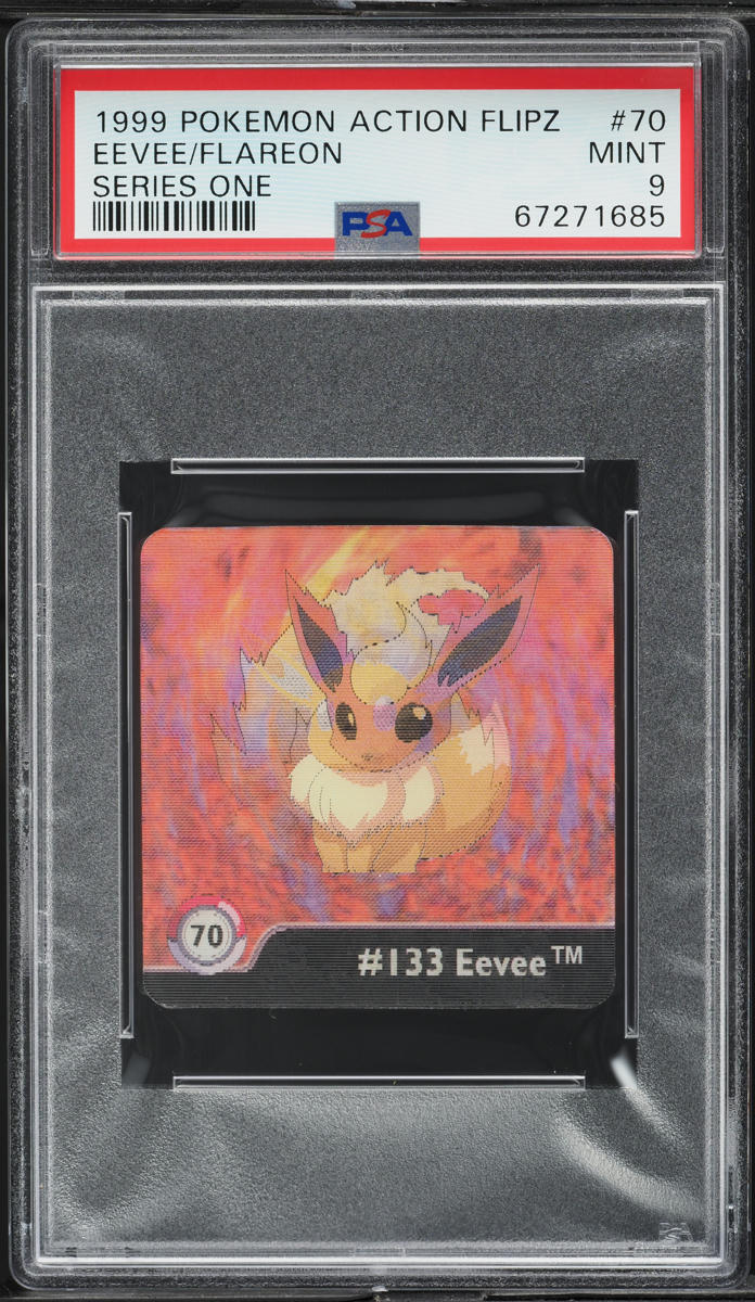 1999 Pokemon Action Flipz Series One Eevee Flareon #70 PSA 9 MINT