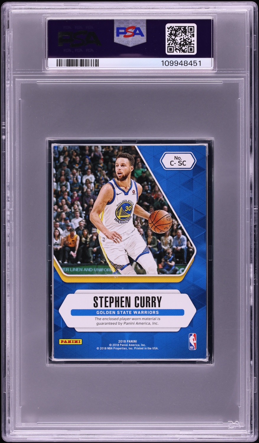 2018 Panini Day China Cracked Ice Stephen Curry PATCH AUTO /25 #C-SC PSA AUTH