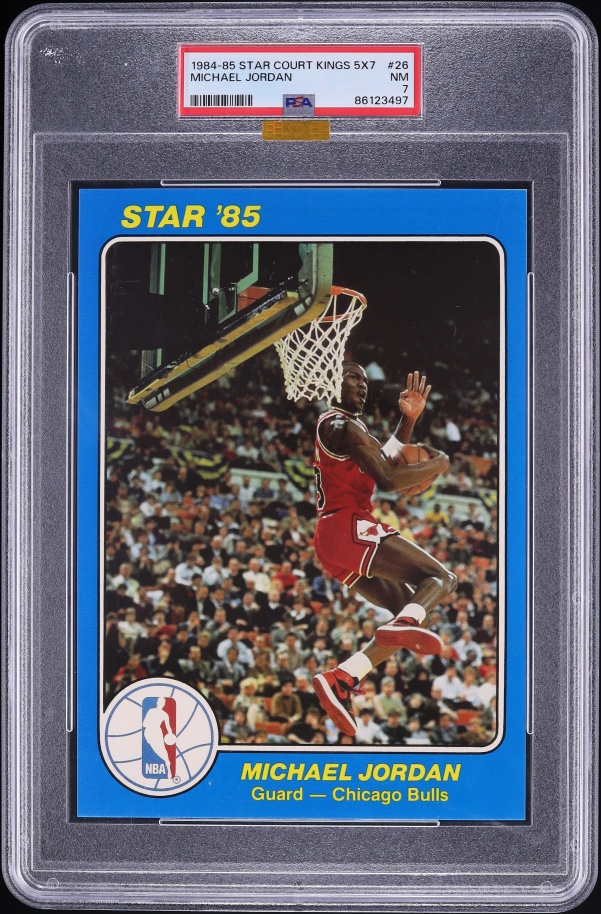 1984 Star Court Kings 5x7 Michael Jordan ROOKIE #26 MBA PSA 7 NRMT