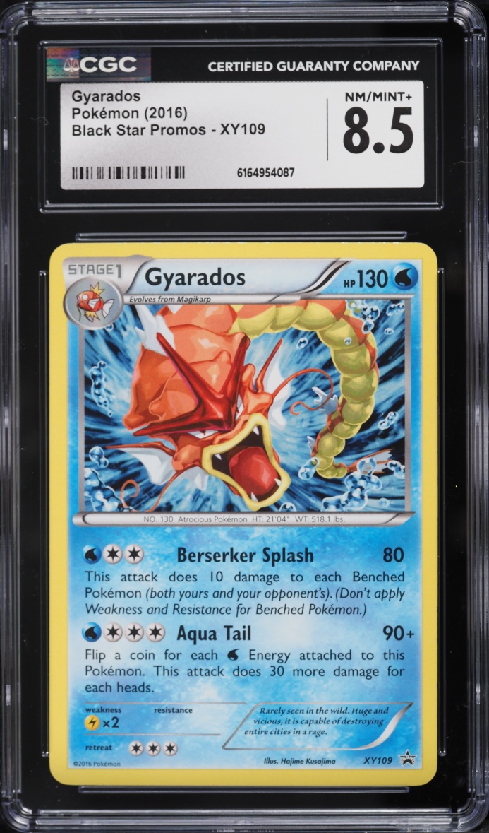 2016 Pokemon XY Black Star Promo Gyarados #XY109 CGC 8.5 NM-MT+