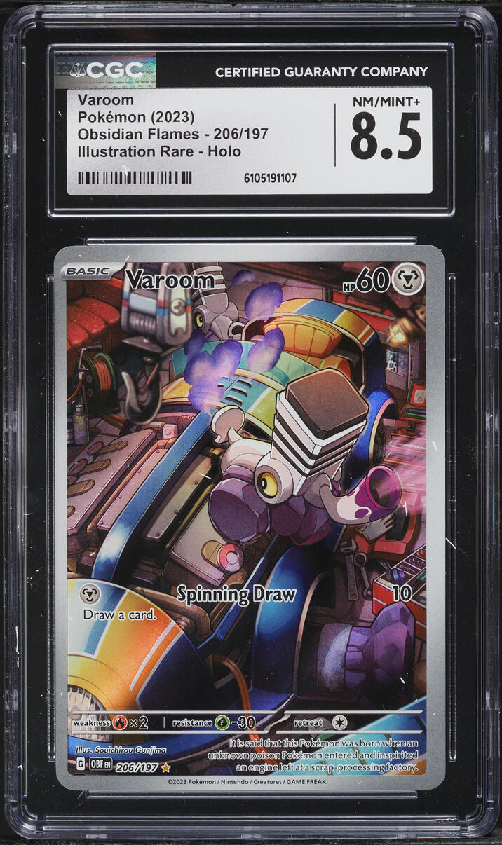 2023 Pokemon Scarlet & Violet Obsidian Flames IR Varoom #206 CGC 8.5 NM-MT+