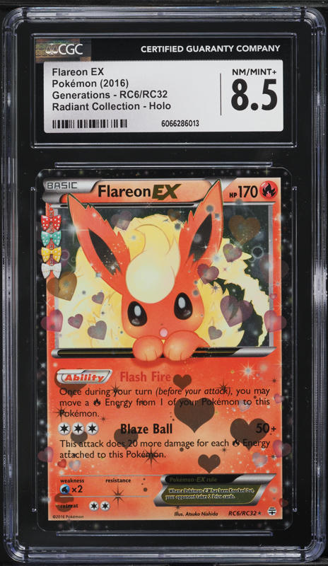 2016 Pokemon XY Generations Radiant Collection Flareon EX #RC6 PSA