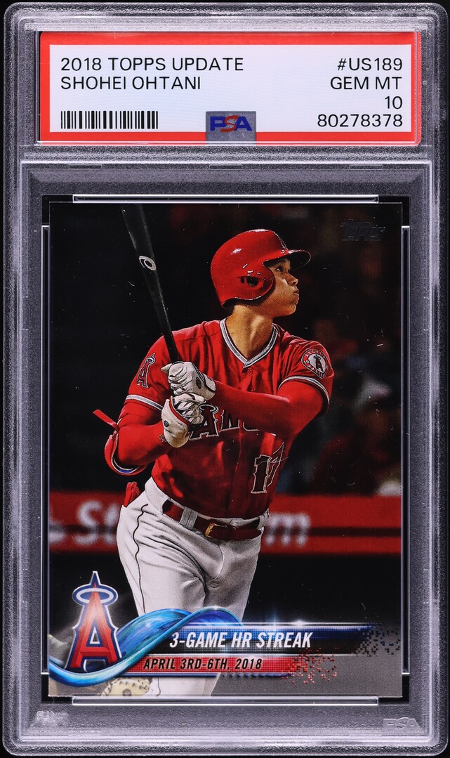 2018 Topps Update Shohei Ohtani ROOKIE #US189 PSA 10 GEM MINT on