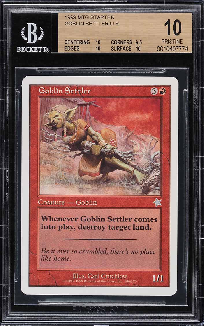 1999 Magic The Gathering MTG Starter Goblin Settler U R BGS 10