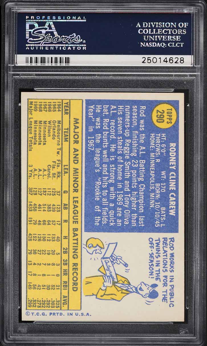 1970 Topps Rod Carew #290 PSA 7 NRMT